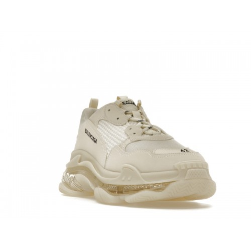 Кроссы Balenciaga Triple S Clear Sole Beige - мужская сетка размеров