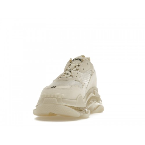 Кроссы Balenciaga Triple S Clear Sole Beige - мужская сетка размеров