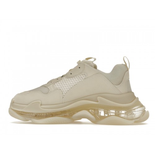 Кроссы Balenciaga Triple S Clear Sole Beige - мужская сетка размеров