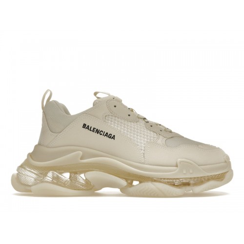 Кроссы Balenciaga Triple S Clear Sole Beige - мужская сетка размеров