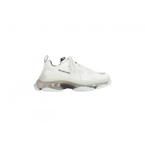 Кроссы Blalenciaga Triple S Clear Sole White Grey - мужская сетка размеров