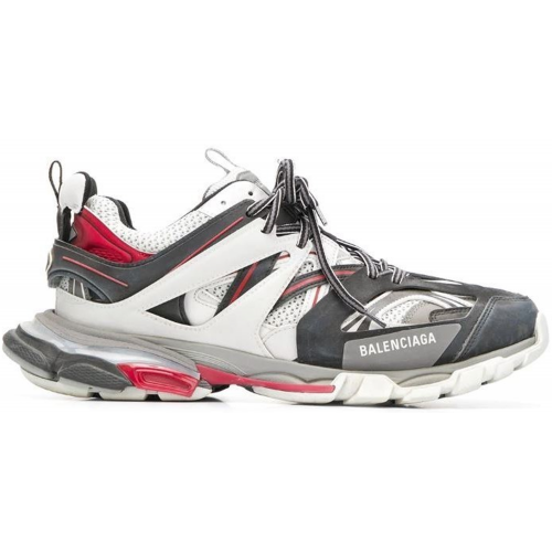 Кроссы Balenciaga Track White Grey Red - мужская сетка размеров