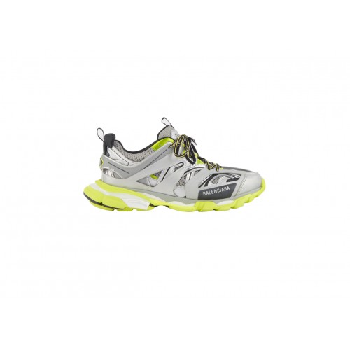 Кроссы Balenciaga Track Silver Neon Yellow - мужская сетка размеров
