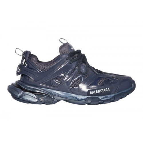 Кроссы Balenciaga Track Metallic Grey Navy - мужская сетка размеров