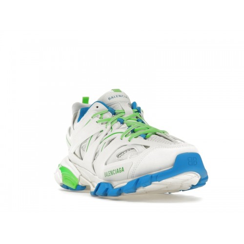 Кроссы Balenciaga Track White Blue Green - мужская сетка размеров
