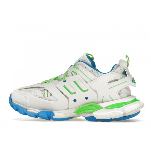 Кроссы Balenciaga Track White Blue Green - мужская сетка размеров