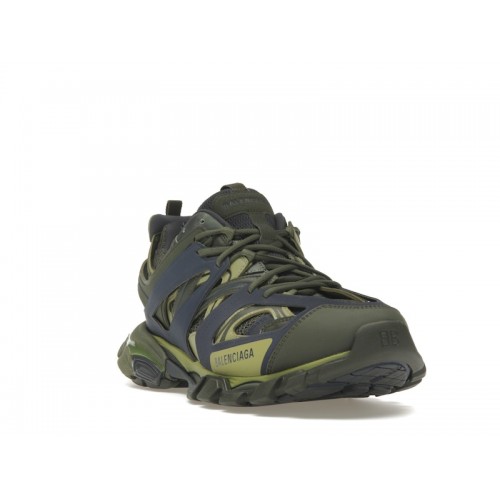 Кроссы Balenciaga Track Green Navy Yellow - мужская сетка размеров