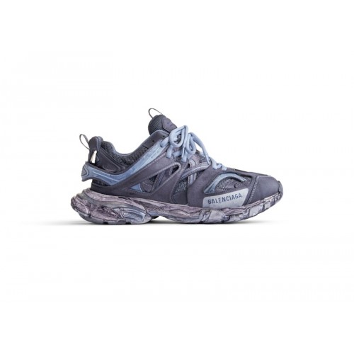 Кроссы Balenciaga Track Faded Blue Purple - мужская сетка размеров