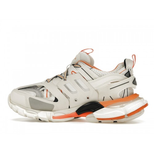 Кроссы Balenciaga Track White Orange (W) - женская сетка размеров