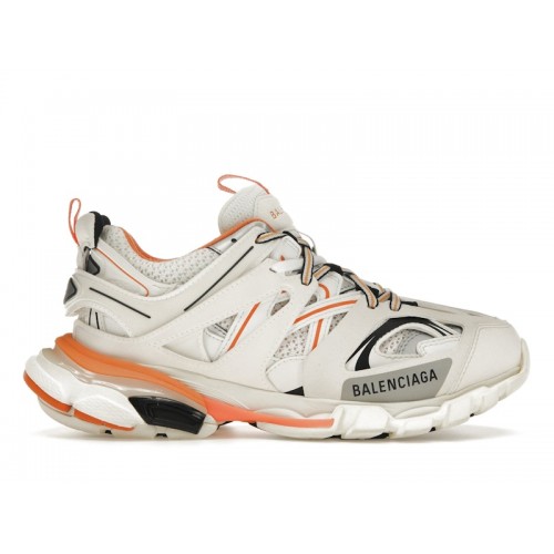 Кроссы Balenciaga Track White Orange (W) - женская сетка размеров