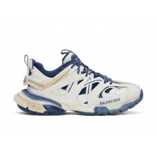 Женские кроссовки Balenciaga Track Worn Out White Blue (W)