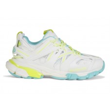 Женские кроссовки Balenciaga Track White Fluorescent Yellow Turquoise (W)