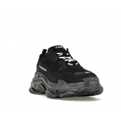 Кроссы Balenciaga Triple S Black Clear Sole (W) - женская сетка размеров