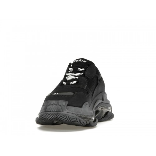 Кроссы Balenciaga Triple S Black Clear Sole (W) - женская сетка размеров