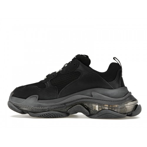 Кроссы Balenciaga Triple S Black Clear Sole (W) - женская сетка размеров