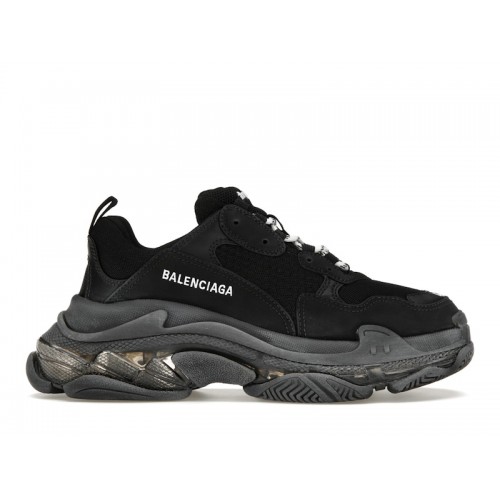 Кроссы Balenciaga Triple S Black Clear Sole (W) - женская сетка размеров