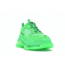 Женские кроссовки Balenciaga Triple S Neon Green Clear Sole (W)