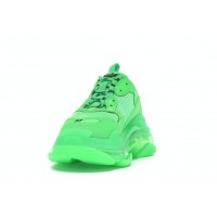 Женские кроссовки Balenciaga Triple S Neon Green Clear Sole (W)