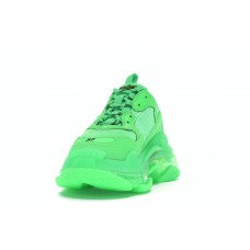 Женские кроссовки Balenciaga Triple S Neon Green Clear Sole (W)