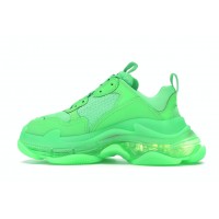 Женские кроссовки Balenciaga Triple S Neon Green Clear Sole (W)