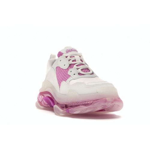 Кроссы Balenciaga Triple S White Pink (W) - женская сетка размеров