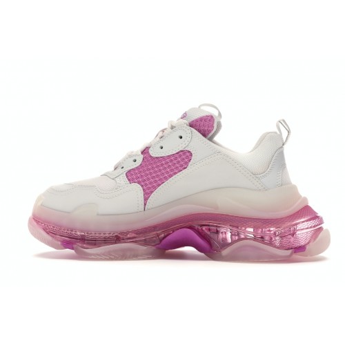 Кроссы Balenciaga Triple S White Pink (W) - женская сетка размеров