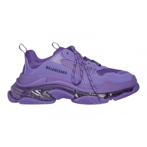 Кроссы Balenciaga Triple S Clear Sole Deep Purple (W) - женская сетка размеров