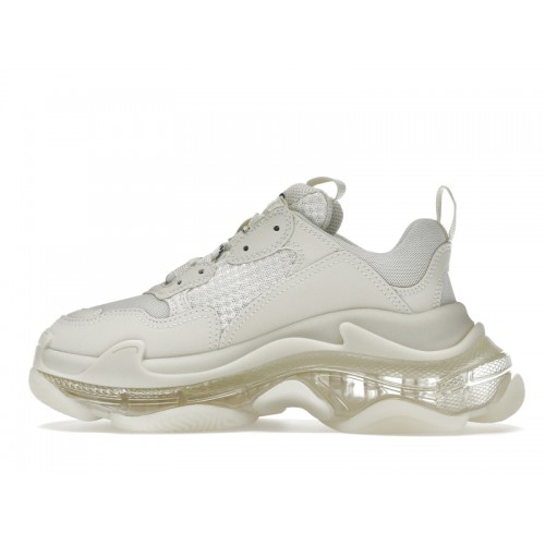 Кроссы Balenciaga Triple S Clear Sole Light Beige (W) - женская сетка размеров