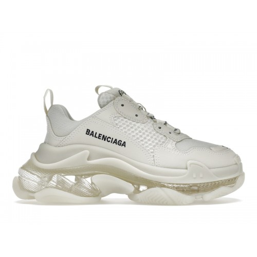 Кроссы Balenciaga Triple S Clear Sole Light Beige (W) - женская сетка размеров