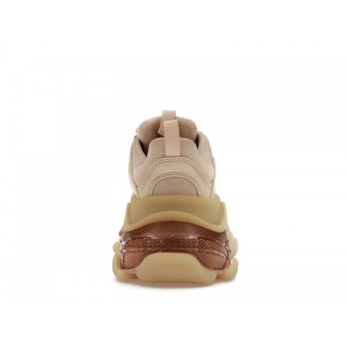Кроссы Balenciaga Triple S Clear Sole Beige (W) - женская сетка размеров
