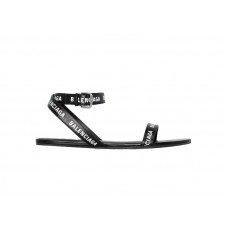 Кроссовки Balenciaga Black Logo Print Sandals Black Leather