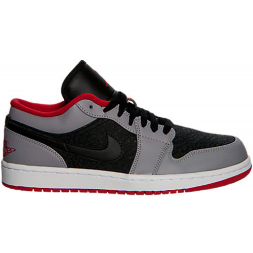 Кроссы Jordan 1 Low Black Gym Red Cement - мужская сетка размеров