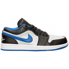 Кроссовки Jordan 1 Low Black Game Royal Metallic Platinum