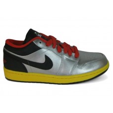 Jordan 1 Low Silver Black Yellow