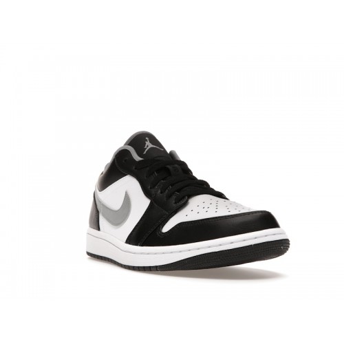 Кроссы Jordan 1 Low Black White Grey - мужская сетка размеров