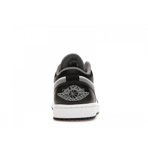 Кроссы Jordan 1 Low Black White Grey - мужская сетка размеров