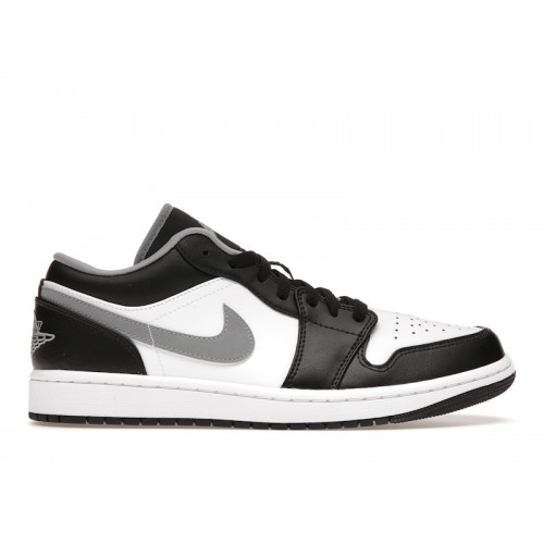 Кроссы Jordan 1 Low Black White Grey - мужская сетка размеров