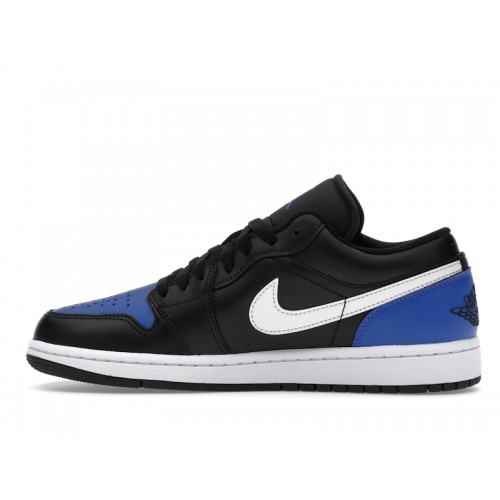 Кроссы Jordan 1 Low Black Royal Toe - мужская сетка размеров