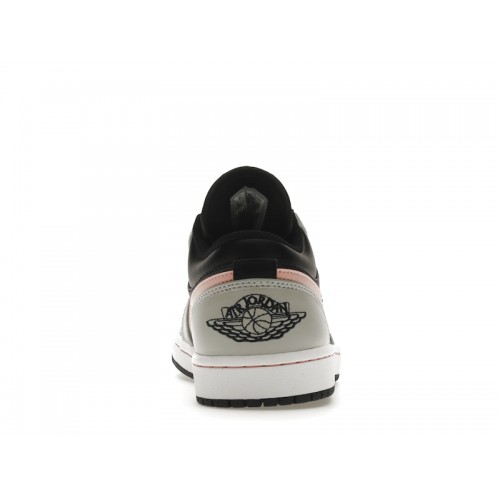 Кроссы Jordan 1 Low Black Grey Pink - мужская сетка размеров