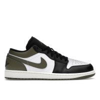 Кроссовки Jordan 1 Low Black Toe Medium Olive