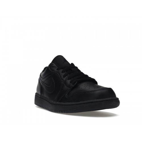 Кроссы Jordan 1 Low Triple Black (2022) - мужская сетка размеров