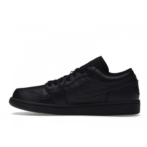 Кроссы Jordan 1 Low Triple Black (2022) - мужская сетка размеров