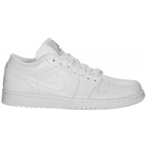 Кроссы Jordan 1 Low Triple White - мужская сетка размеров