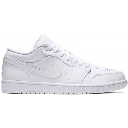 Кроссы Jordan 1 Low White - мужская сетка размеров
