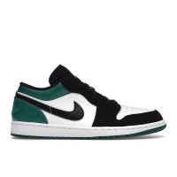 Кроссовки Jordan 1 Low White Black Mystic Green