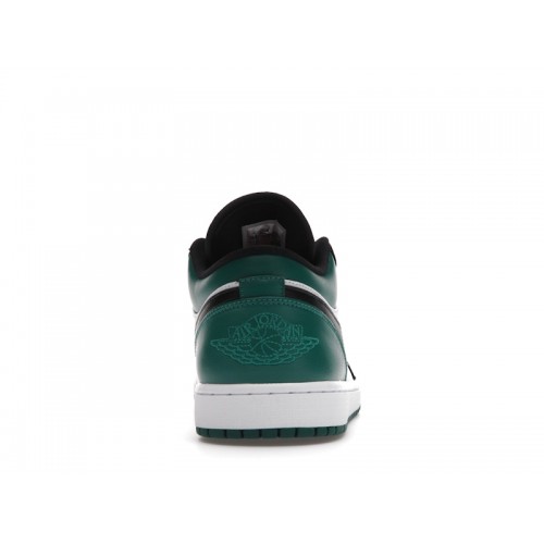 Кроссы Jordan 1 Low White Black Mystic Green - мужская сетка размеров