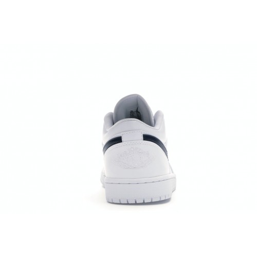 Кроссы Jordan 1 Low White Obsidian - мужская сетка размеров