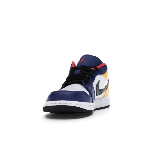 Кроссы Jordan 1 Low Royal Yellow - мужская сетка размеров