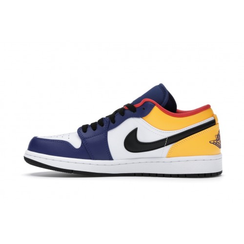 Кроссы Jordan 1 Low Royal Yellow - мужская сетка размеров