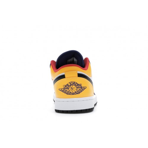 Кроссы Jordan 1 Low Royal Yellow - мужская сетка размеров
